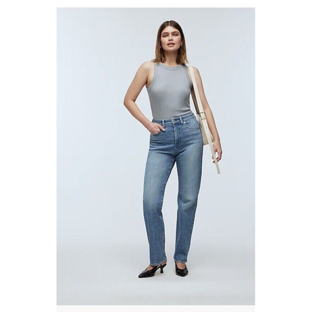 Madewell Supima® Rib Cutaway Tank Top Womens Size XS Gray Under Shirt Cotton